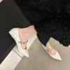 Designer Vintage Women Mary Jane Shoes Pointed Toe Shoes Laides Comfort Dress Street Style Low Heel Shoes