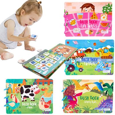 Non-Toxic My First Busy Books Montessori Paste Quiet Book Baby Educational Activity Busy Board Alphabet Matching Puzzle Toys For Kids Gift