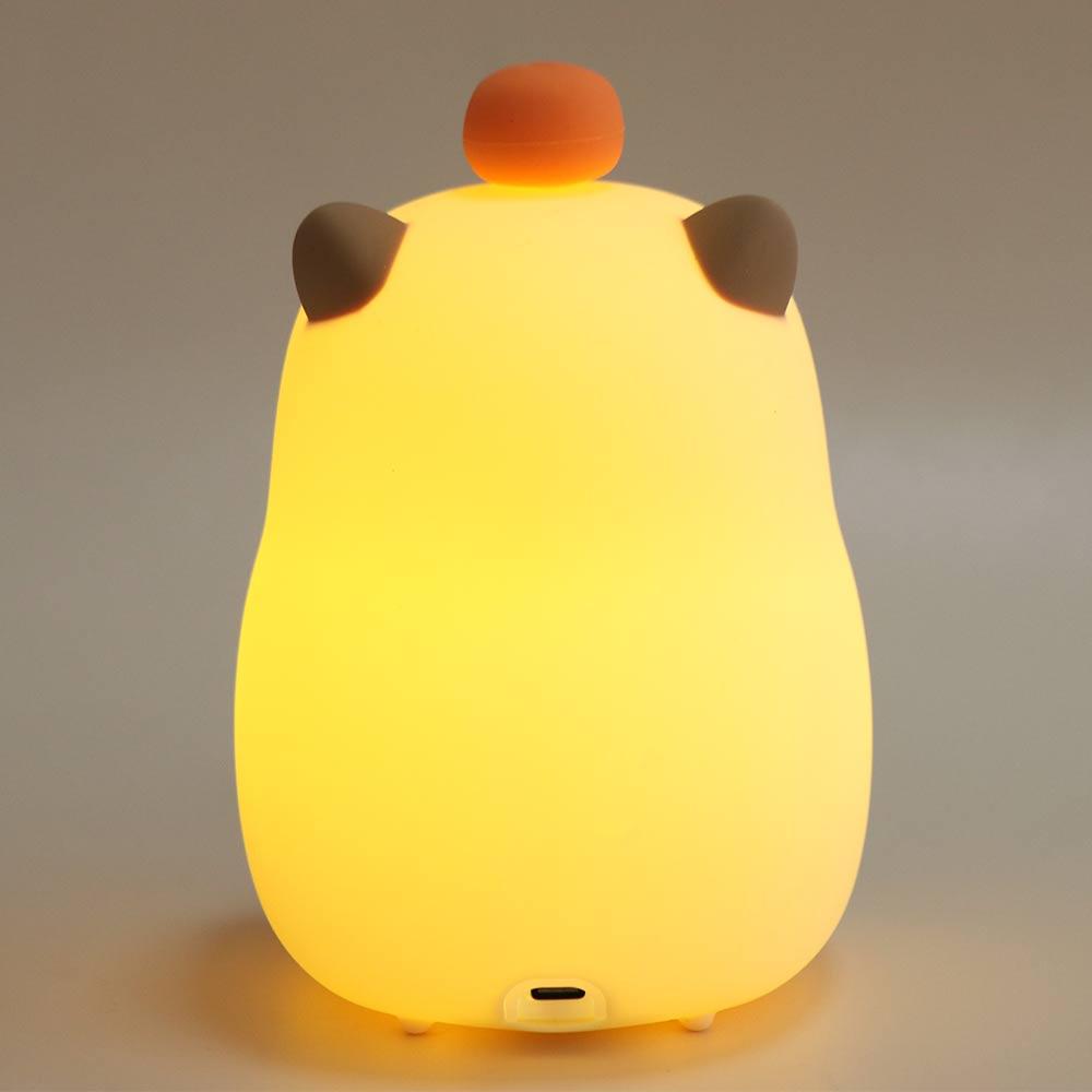 USB Rechargeable Capybara Night Light Capybara Shape Bedside LED Clock  Bedside