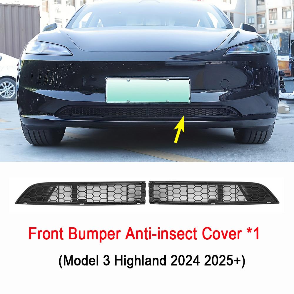 Front Grill Guard Grille Inserts Mesh for Tesla Model Y Juniper Launch Model 3 2026 2026 Air Inlet Vent Cover Bumper Accessories