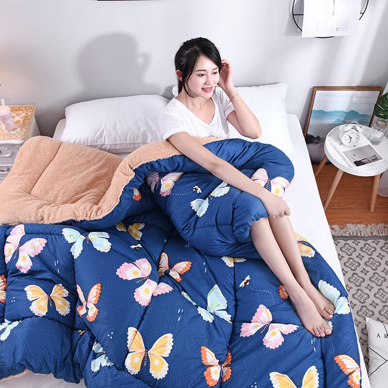 Flannel Sherpa Fleece Warm Winter Quilt