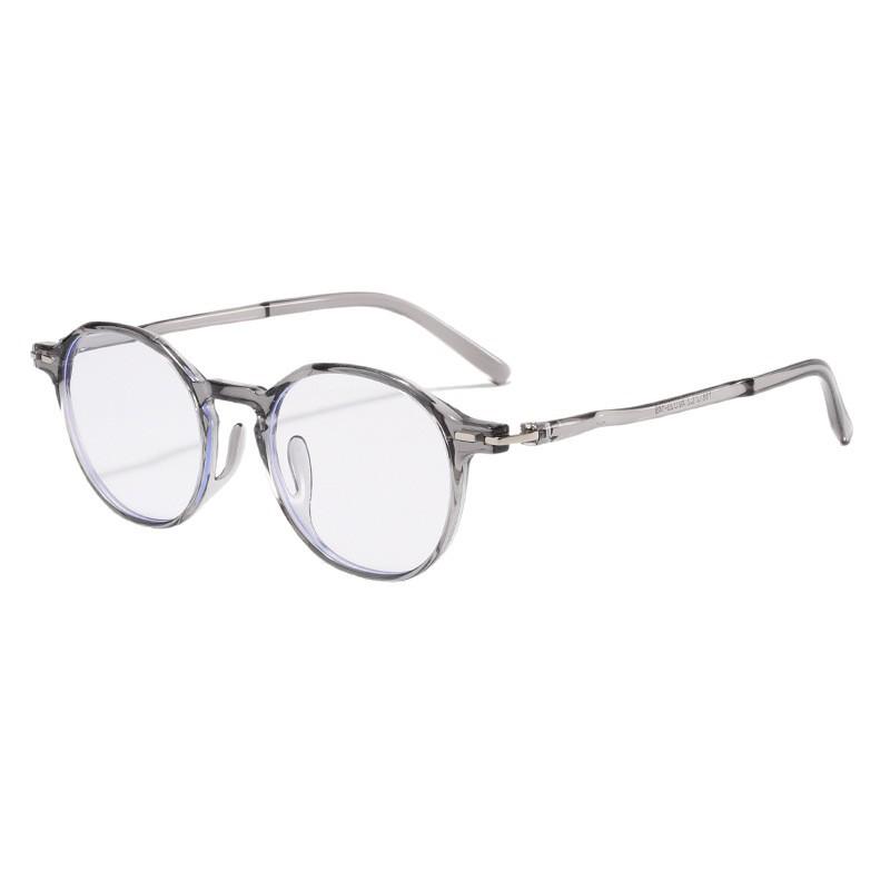 Japanese-style anti-blue light women's black frame ultra-light oval versatile eyeglass frames for men tr Korean Style