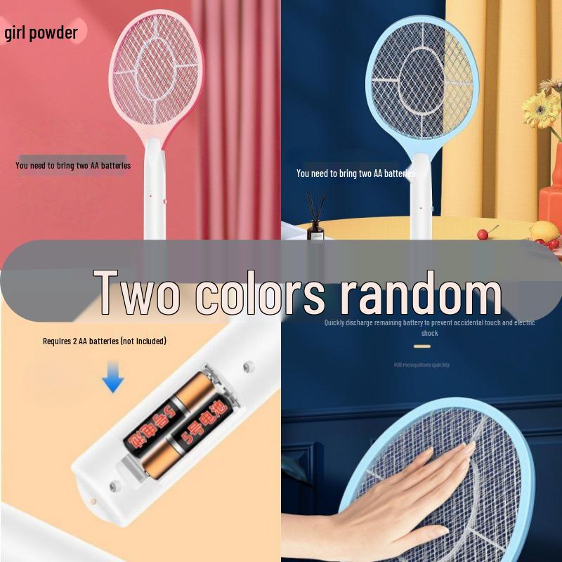 Rechargeable Electric Mosquito & Fly Swatter with Three-Layer Safety Net