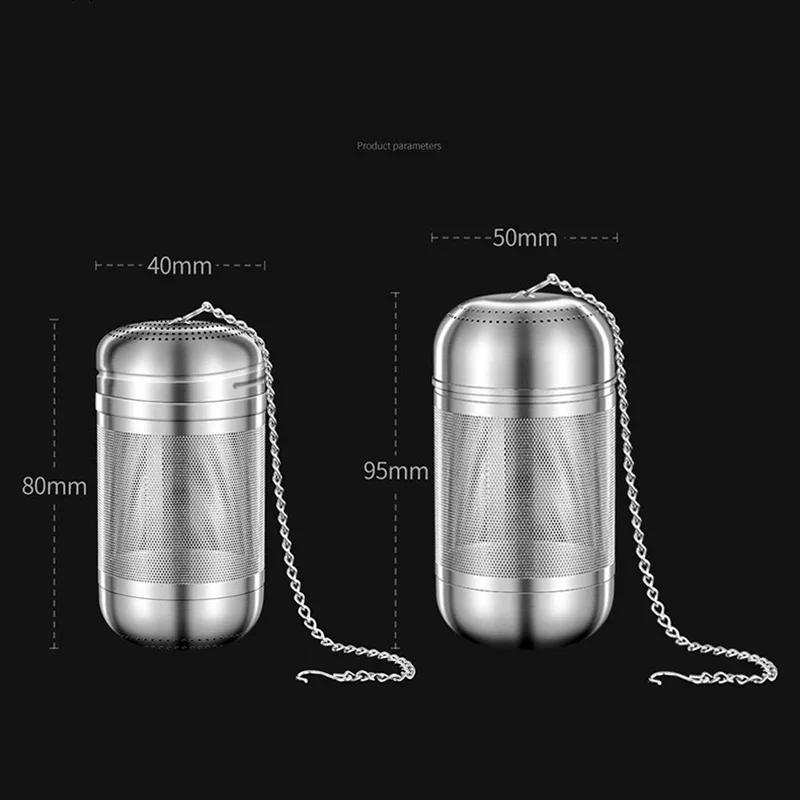 316 Stainless Steel Tea Strainer Spice Seasoning Ball Strainer Teapot Fine Mesh Filter Teahouse Hot Pot Seasoning Accessories