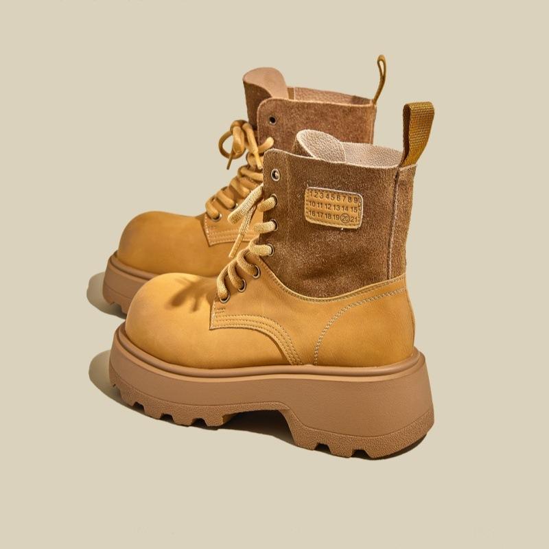High-end fried street popular Martin boots women's 2025 new autumn versatile thick-soled heightening women's casual short boots