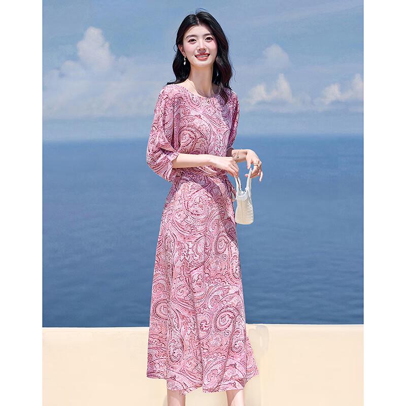 

Летнее миди-платье А-силуэта с богемным принтом 2025 XL