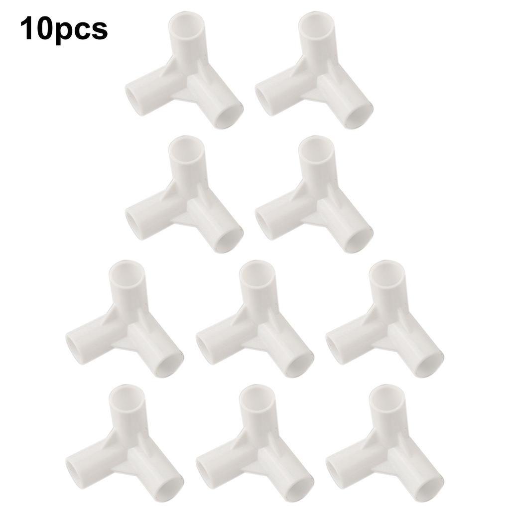 Convenient Canopy Pole Tees for Garden Plant Supports Pet Beds (16mm I D 10PCS)