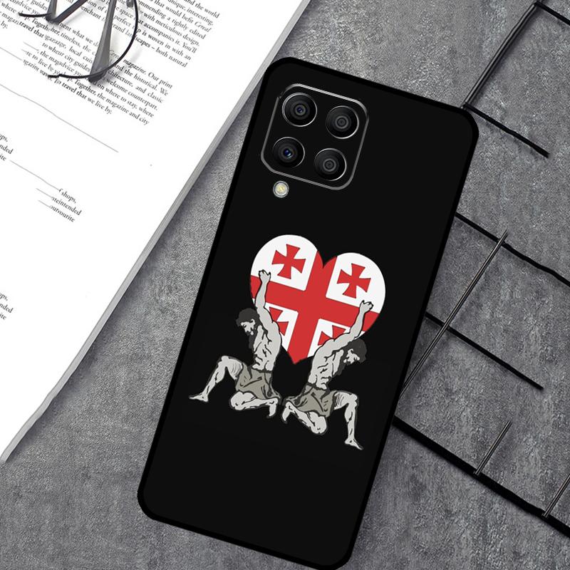 Georgia Grunge Flag Case For Samsung Galaxy M35 M21 M12 M13 M14 M15 M06 M16 M36 M56 M31 M53 M32 M52 M55 M34 M54