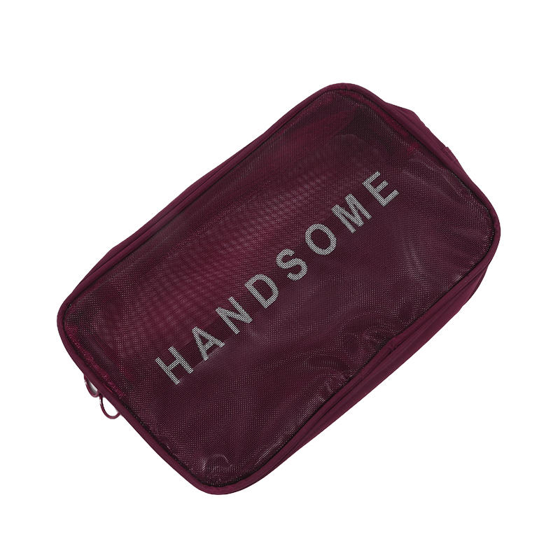 Transparent Mesh Makeup Bag Storage Case Zipper Make Up Bags 3 Size Women Travel Toiletry Wash Cosmetic Bag