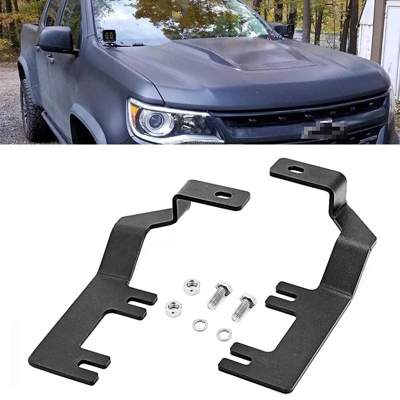 For Chevy Silverado GMC Sierra 1500 2014-2018 Car Hood Hinge LED Bracket Mount Fit Auxiliary Off Road LED Pod Light / Work Light LED Bracket Mount