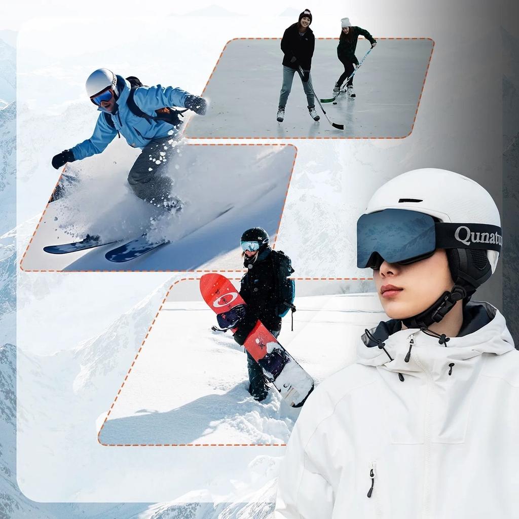 Kask narciarski snowboardowy z nausznikami rozmiar M - biały