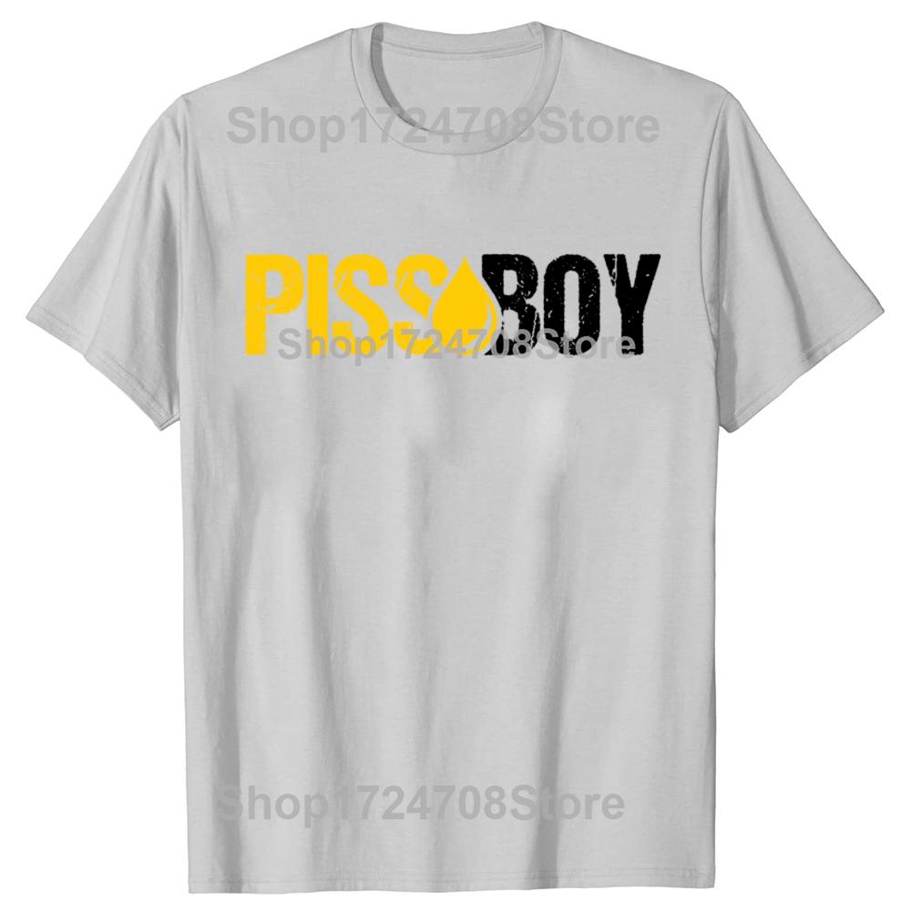 Funny Piss Boy Graphic T-shirts Men Women's Fashion Casual Tshirt 100% Cotton Loose Oversized Pissing Bdsm T Shirt