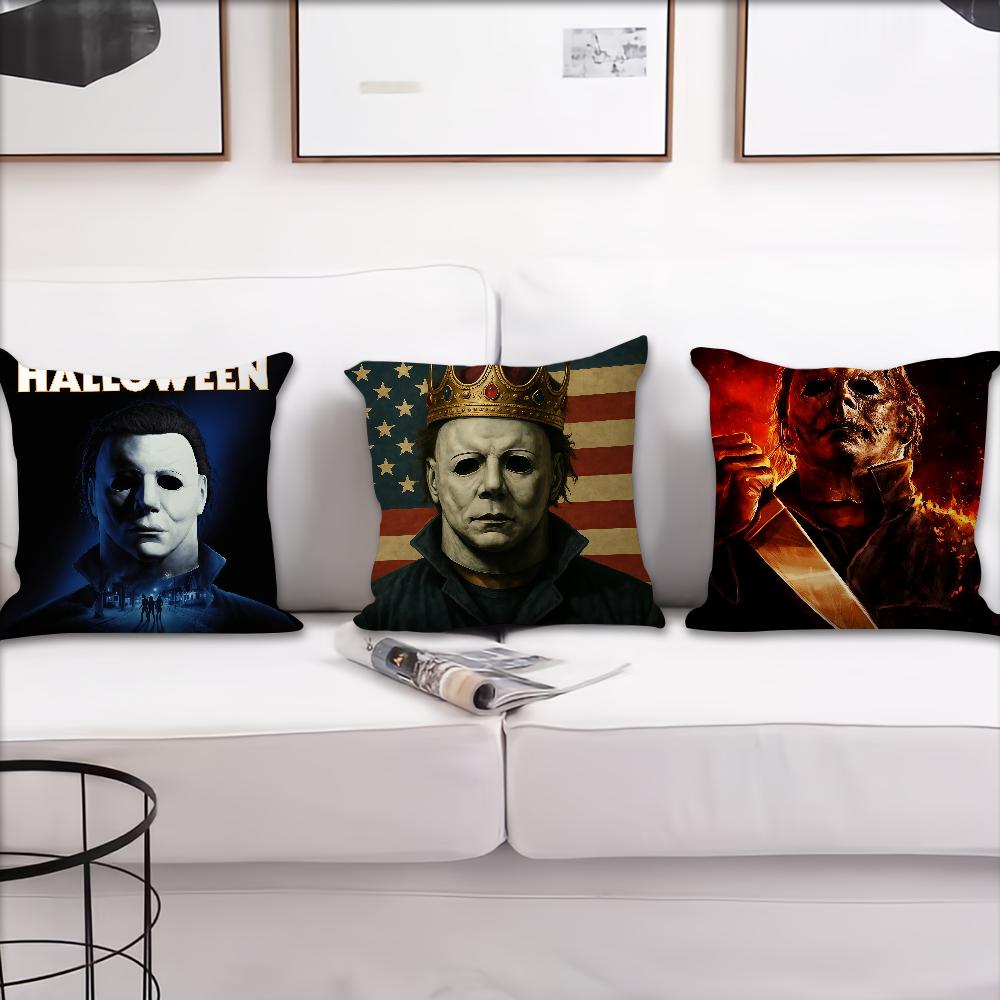 M-Michael Horror Myers Kissenbezug Für Kissen Sofa Druck Dekoration Zimmer Haus Büro Café Auto Nordische Schlichtheit