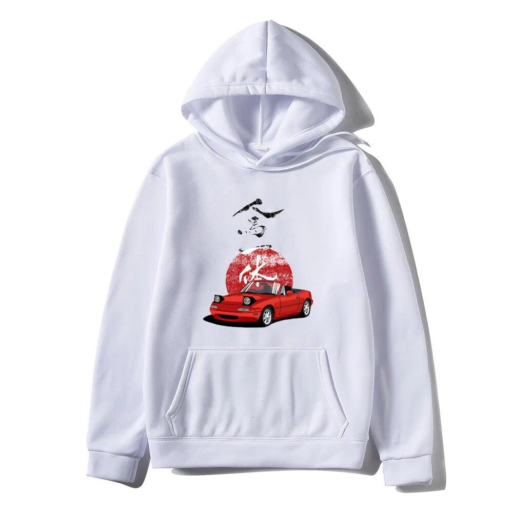 Anime Initial D Rising Jap Hoodie Jdm Drift Red Car Fashion Tops Harajuku Streetwear Hooded Fleece Sweatshirts Unisexs Clothing