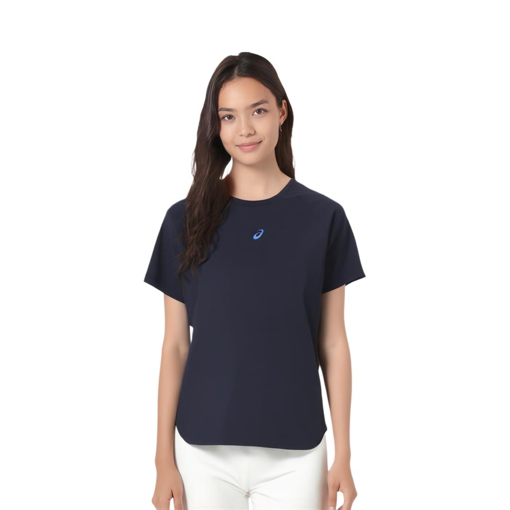 Asics D.Fresh Einfarbiger Pullover Feuchtigkeitsableitend Atmungsaktiv Kurzarm Normales T-Shirt Damen Oberteile 2012D381-001