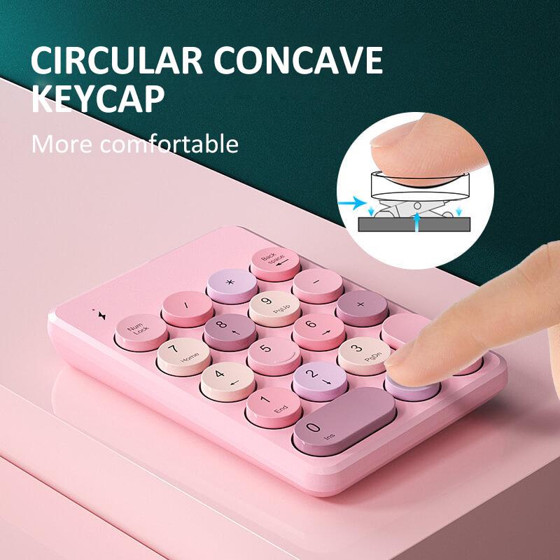 18 Tasten Bluetooth Numerische Tastatur Mix Farbe Candy P Wireless Numpad für Laptop PC Computer Digitale Tastatur für Mädchen Geschenk