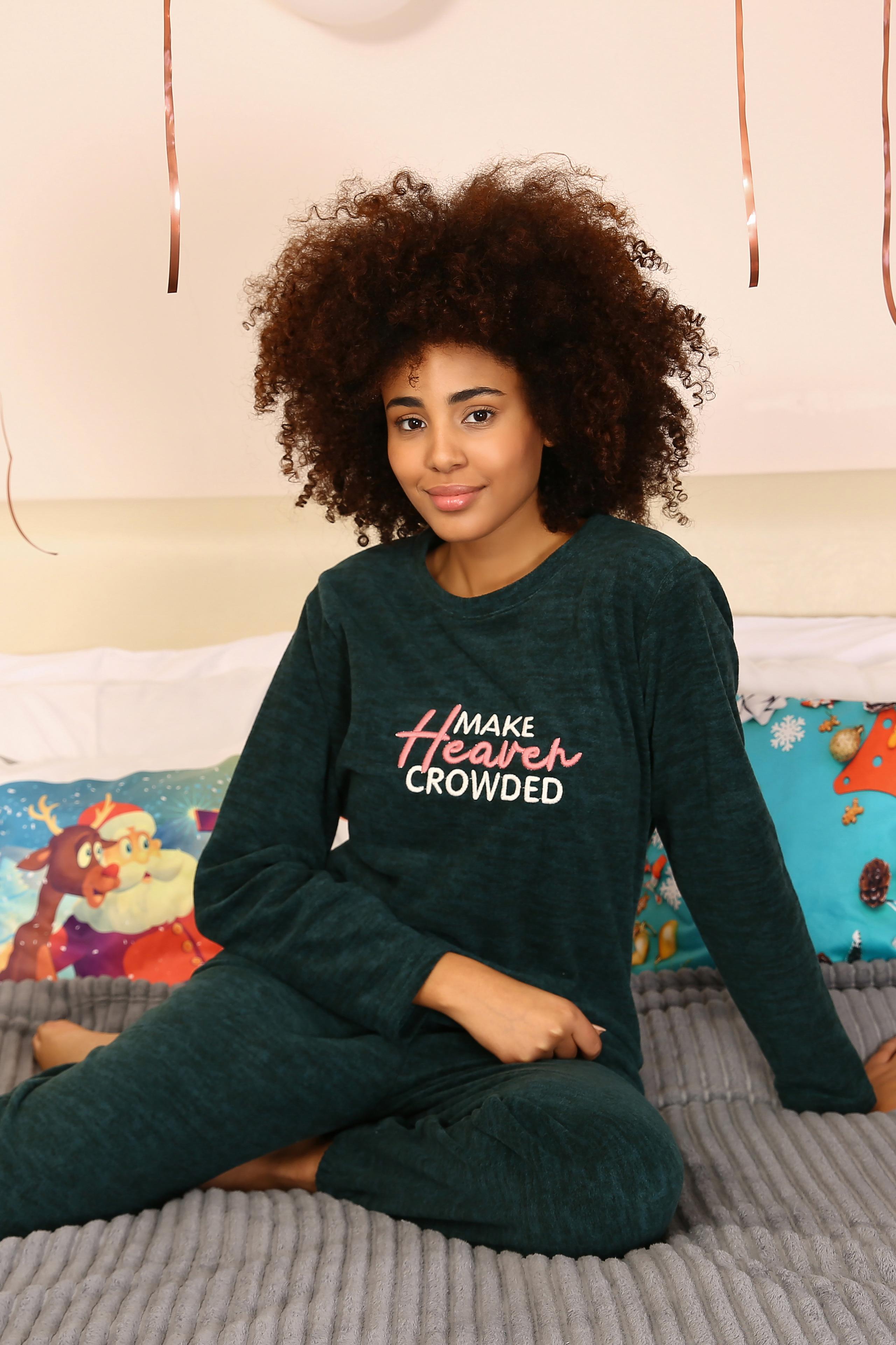 

Akbeniz Welsoft Polar Women s Pajama Set 8516 M зелений