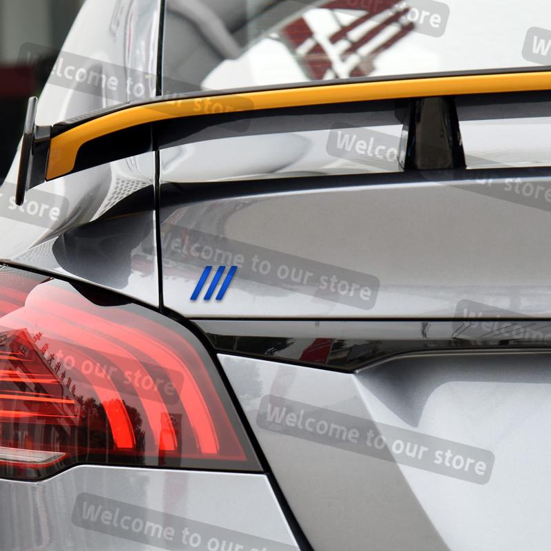 3D Metal Car Styling Decorative Strips Emblem Decals Rear Trunk Body Badge For b444 RCZ GT 306 307 207 208 3008 508 2008 3008 444b