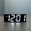 LED Mirror Desktop Clock: Digital Display Table Ornament & Student Alarm Clock