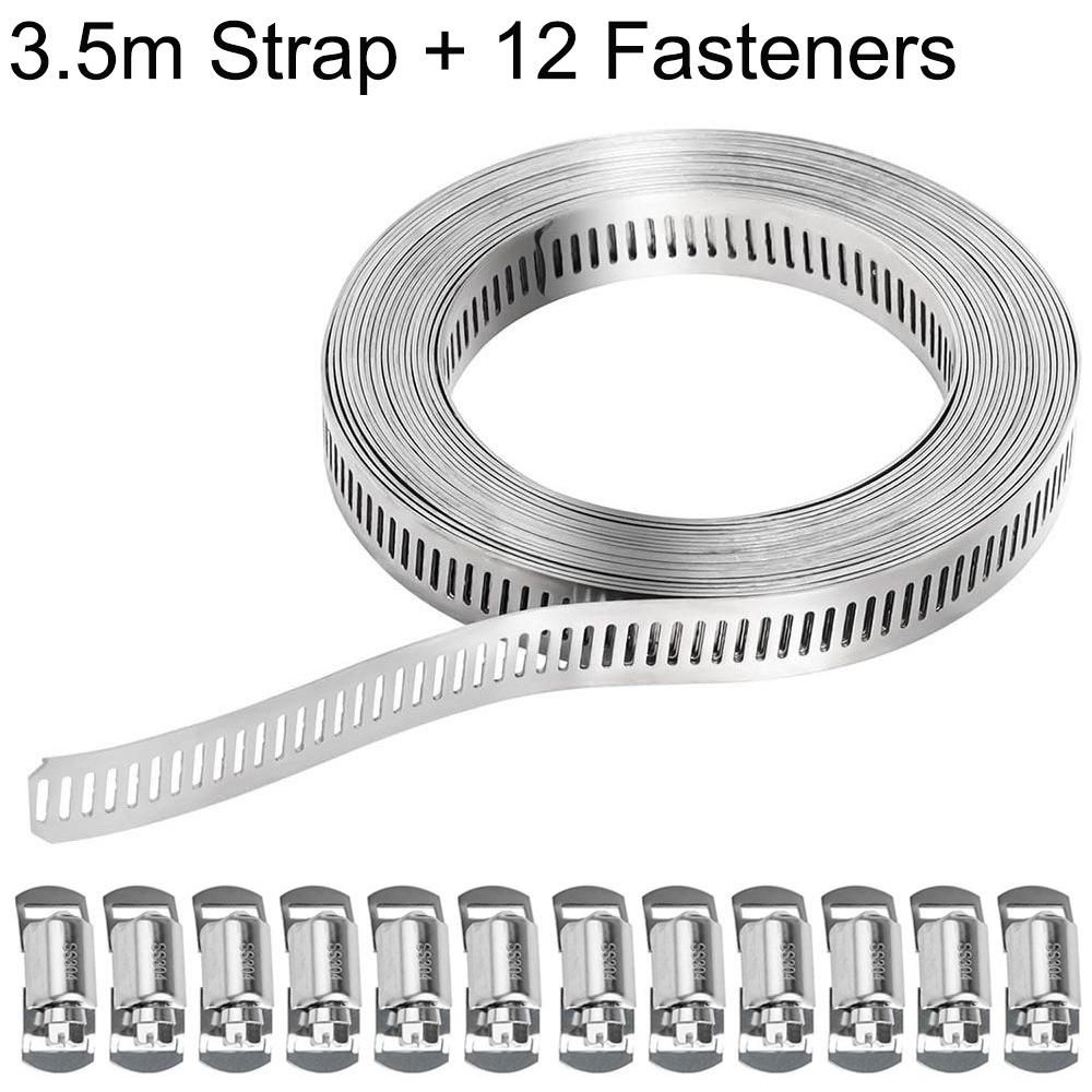Adjustable Hose Clamps 304 Stainless Steel Clamp Fasteners New DIY Metal Strap  Pipe Tube