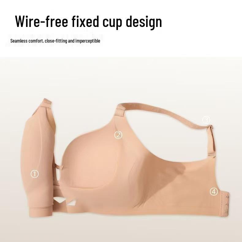 Wirefree Seamless Push-Up Bra: Invisible, Anti-Sag, Side Support for Small Busts.