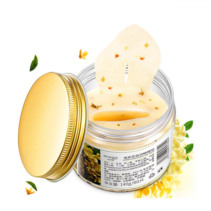 BIOAQUA Osmanthus Eye Mask 80pcs - Moisturizing, Lifting, Firming, and Hydrating Eye Care.