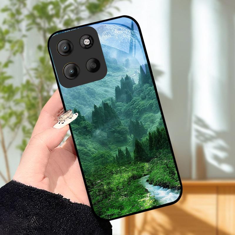 Do etui Motorola Moto G15 Coque Do etui na telefon Motorola MotoG15 Luksusowa osłona na telefon ze szkła hartowanego G 15 Osłona ochronna na aparat