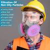 6200 Dust Gas Respirator Half Face Dust Mask With 2097 Filter For Painting Spraying Organic Vapor Welding Grinding Work Safety
