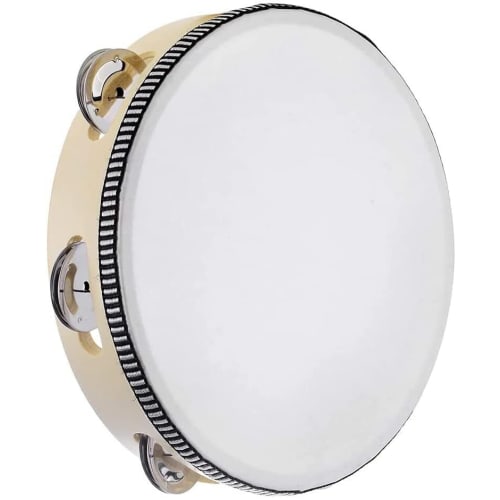 Tambourine Percussion Instrument Hand Beat Wooden Tambourine Bell 8 Inch Handy Professional
