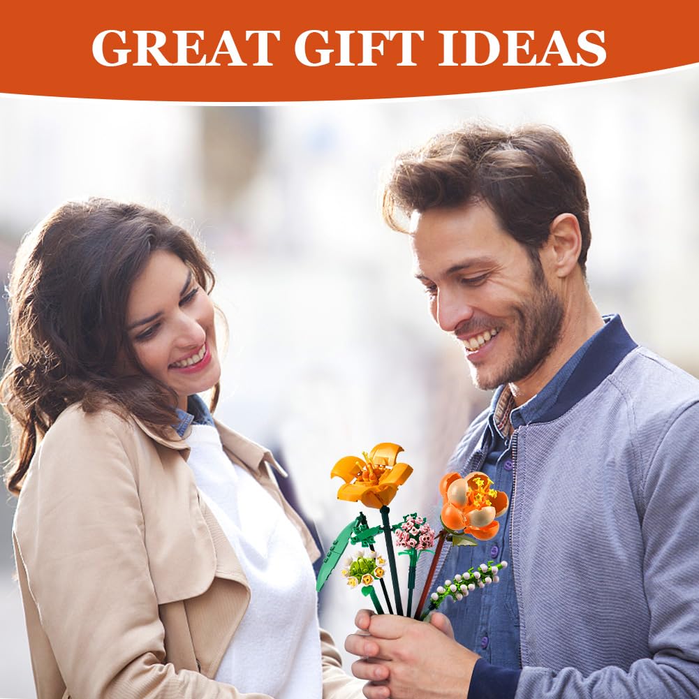 Mini Block Kids Building Toys Bricks Flowers Puzzle Pot Plants Girls Gift Home Decor (1657-1659(With Box))