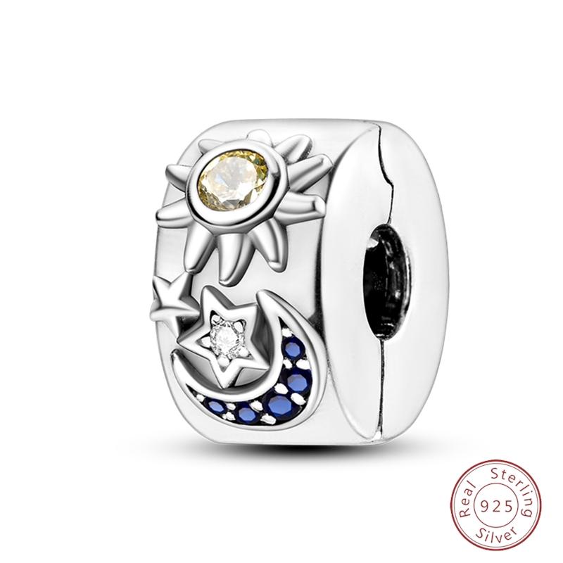 Design 925 Silver Heart Claw Print Bee Conch Text Shining Zircon Fixed 3mm Charms Beads DIY Jewelry Making