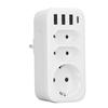 7 In 1 Multiple Plug Socket 3 Way Triple Adapter 3 USB Interfaces 1 Type C Interface EU DE Conversio