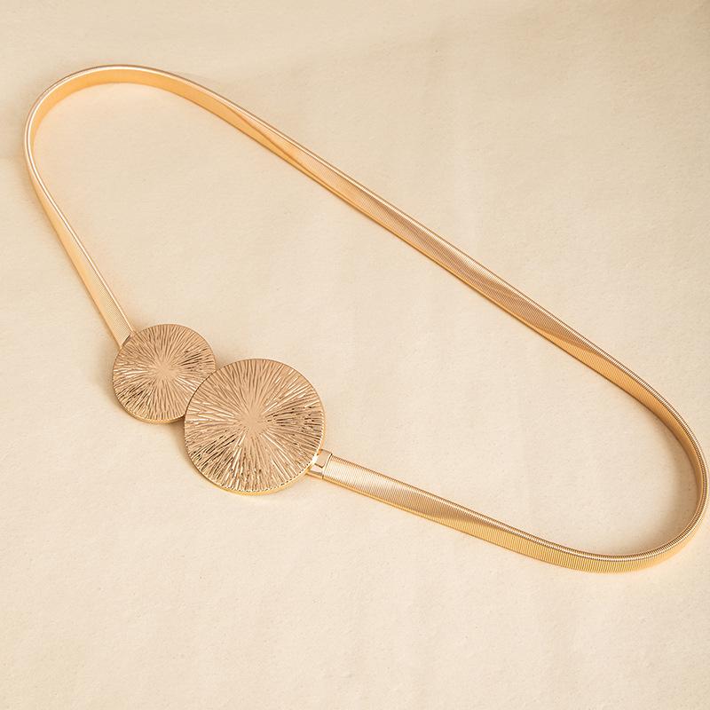 Wind Metal Belt Elastic Elastic Waist Chain Women'S Fashion Versatile Spring Dress Shirt Sweater Waist Seal