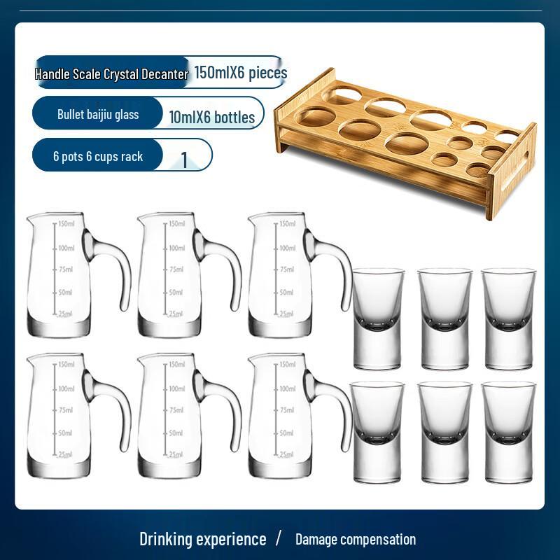 Набор: Декантер и стопки для китайского крепкого алкоголя Байцзю