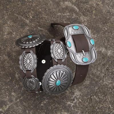 Bohemian Western Denim Style American Women's Retro Large Accessories Belt Wide Belt Carved Fashion Women's Belt