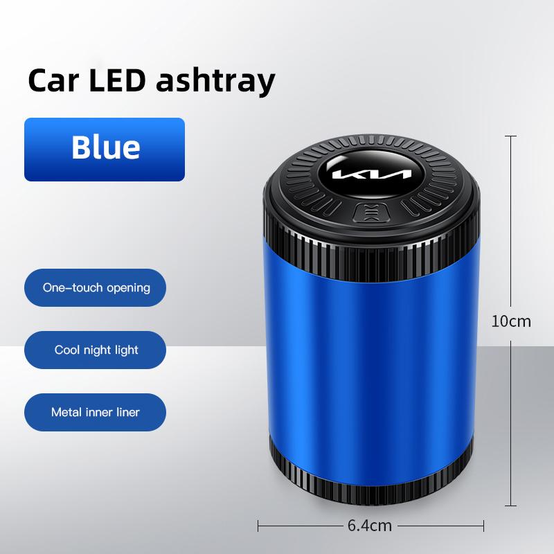 Car Ashtray One Touch Open Portable Ashtray Cup Auto Interiors For Kia Sportage Ceed Picanto ProCeed Niro Morning K7 K5 K8 K3 K9