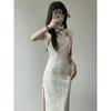 Stile Cinese Stile Cheongsam Stile Cinese Sexy Fidanzamento Quotidiano Temperamento Di Alto Livello Lungo Qipao Donna