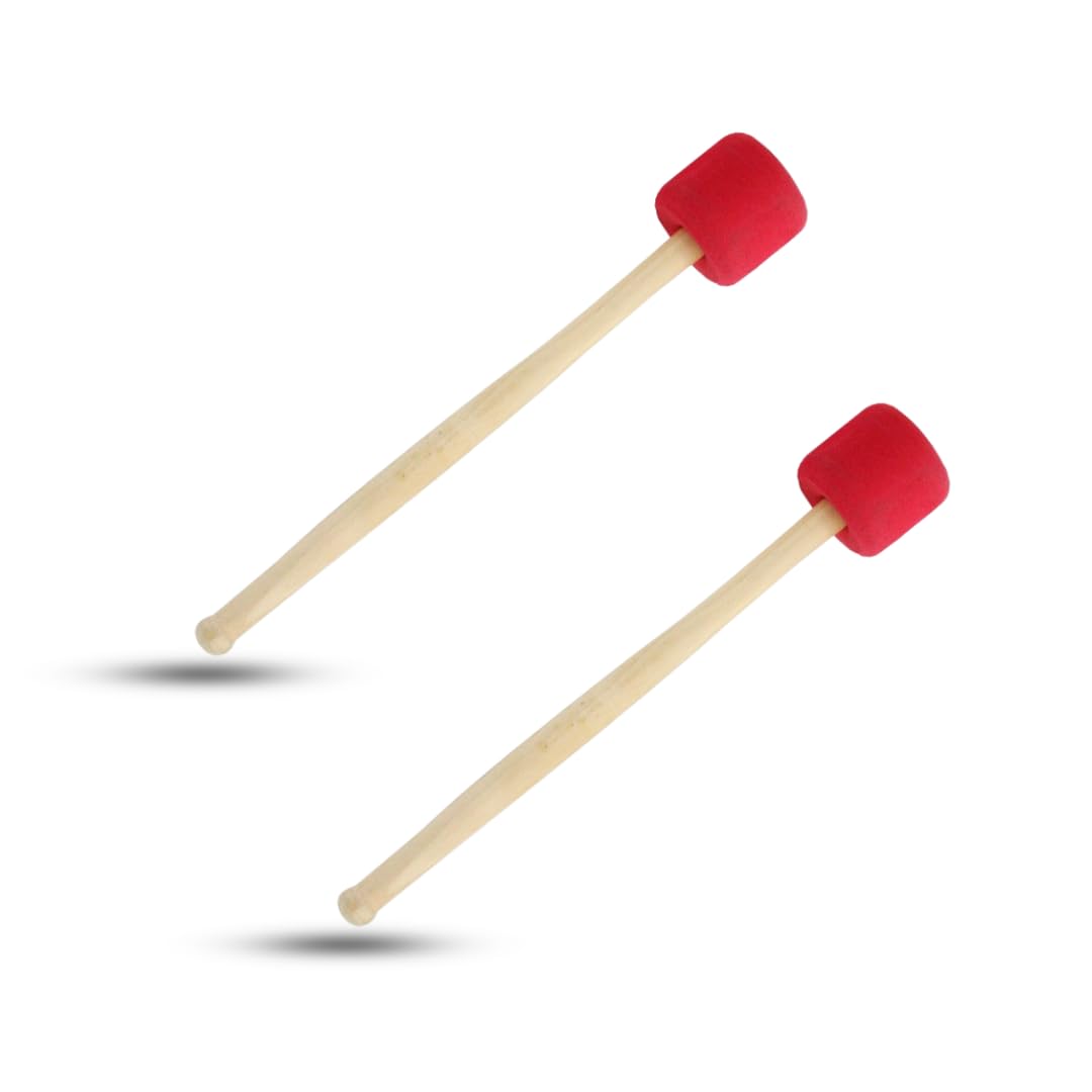 

RegPro b Bass Drum Mallets, Set of 2, Rich Tone, EVA, Percussion, Red