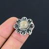 Golden Rutile Stone 925 Sterling Silver Wedding Statement Wife Ring Jewelry US 7