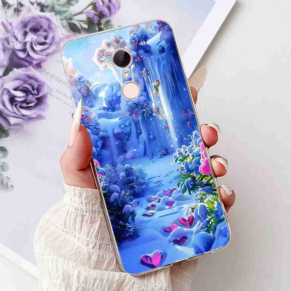 For Xiaomi Redmi 5 MDG1 5.7" Case Fashion Girl Flower Soft Silicone TPU Cover For Redmi5 REDMI 5 MDI1 Shockproof Phone Cases