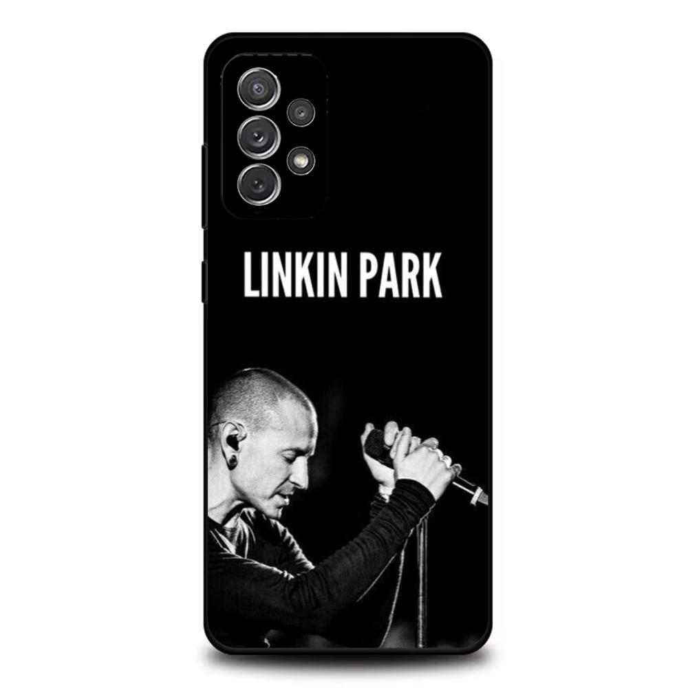L-LinkinS Rock P-Park Phone Case For Samsung S25,S24,S21,S22,S23,S30,Ultra,S20,Plus,Fe,Lite,Note,10,9,5G Black Cover
