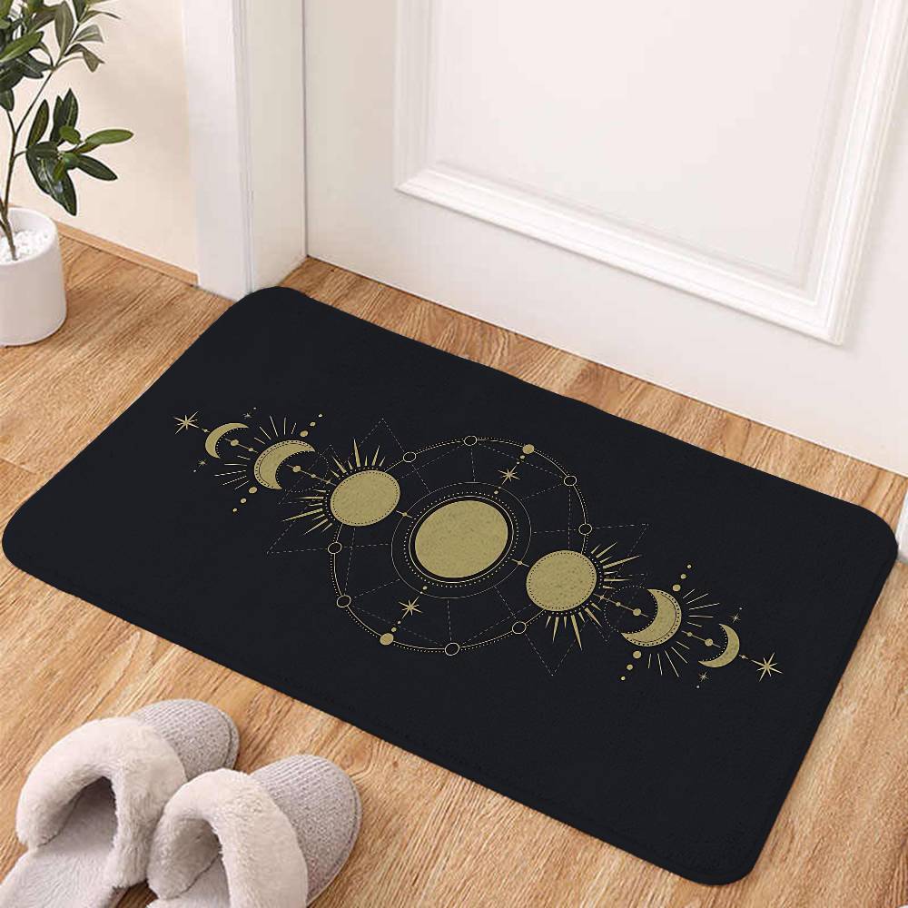 Moon Phases Light Floor Mats Home Laundry Rug Carpet For Living Room Decor Lounge Area Anti-slip Foot Mat Entrance Doormat