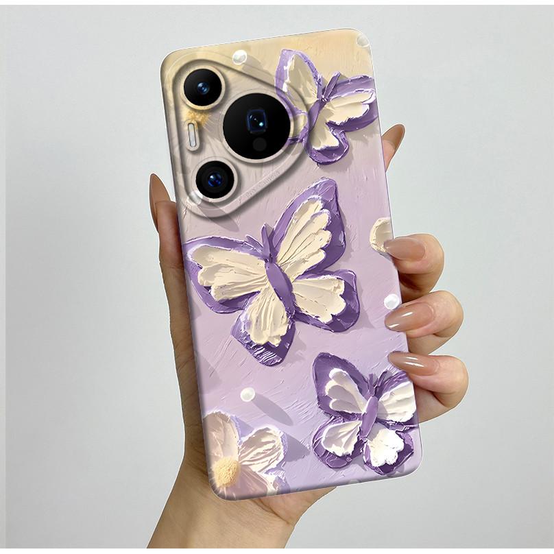 For Huawei Pura 70 Pro Case Pretty Butterfly Flower Soft Silicone Phone Case For Huawei Pura 70 Pura70 Pro 70Pro Plus Back Cover