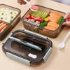2 Compartment Leakproof Lunch Box PP Food Storage Container Cute Insulated Lunch Box  For Picnics