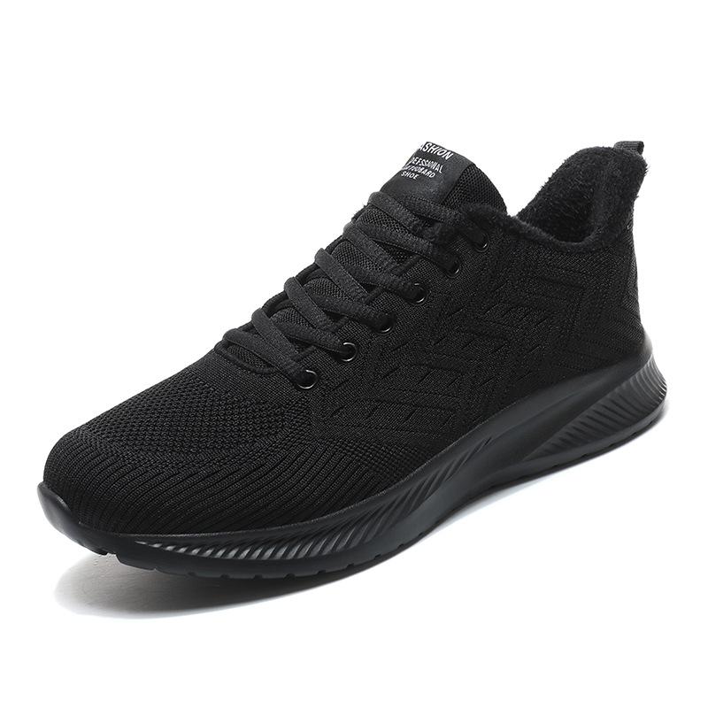 Mesh sneakers winter large size men's shoes warm shock absorption lightweight youth running shoes winter