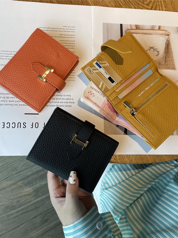 Genuine Leather Women's Short Wallet - 2026 Stylish High-End Multifunctional Card Holder & Coin Purse
