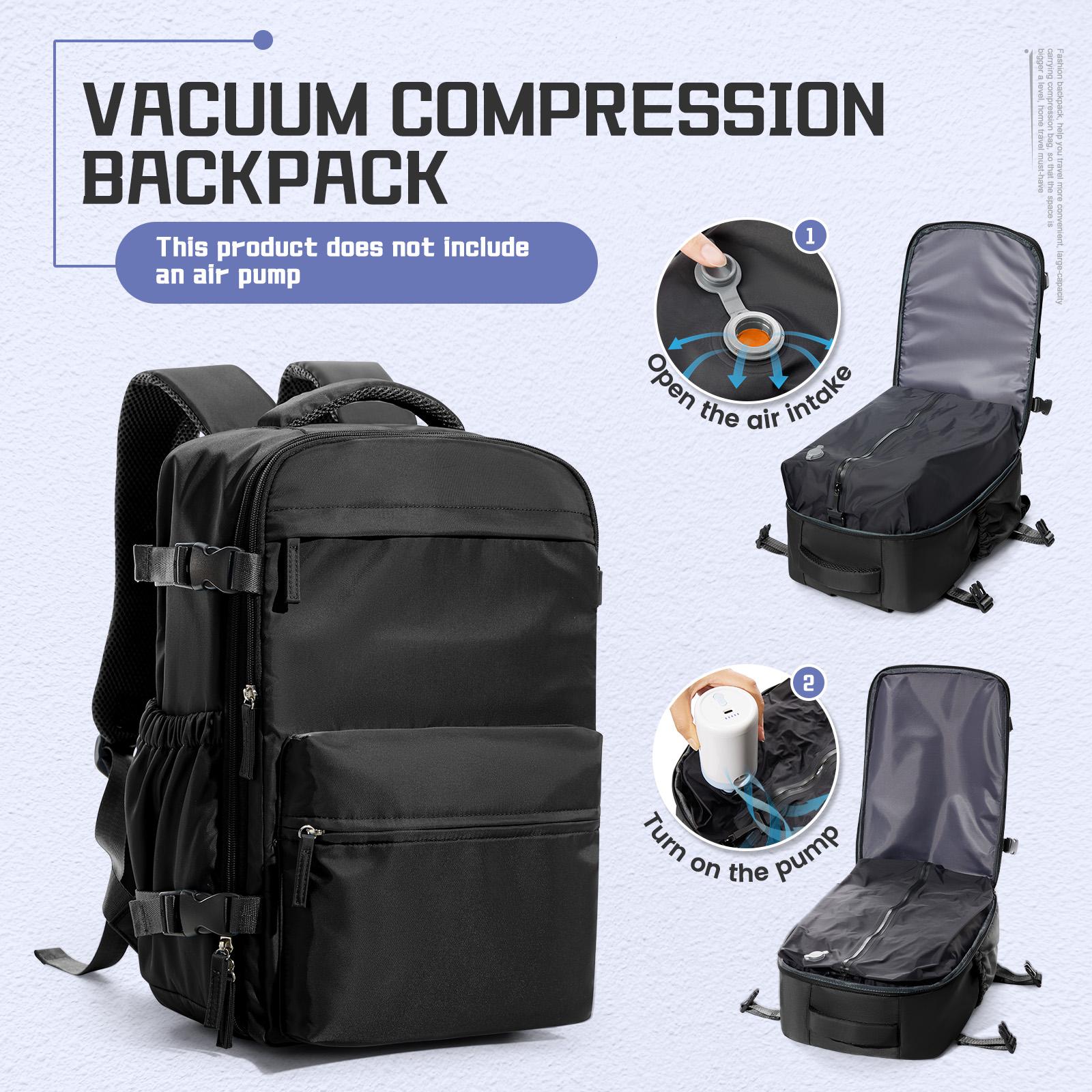 The Bags Family Men's Vacuum Compression Backpack 15.6In Laptop Backpack Expand Hiking Vacuum Travel Backpack, Ryanair Backpack 40X20x25 Cabin Bag