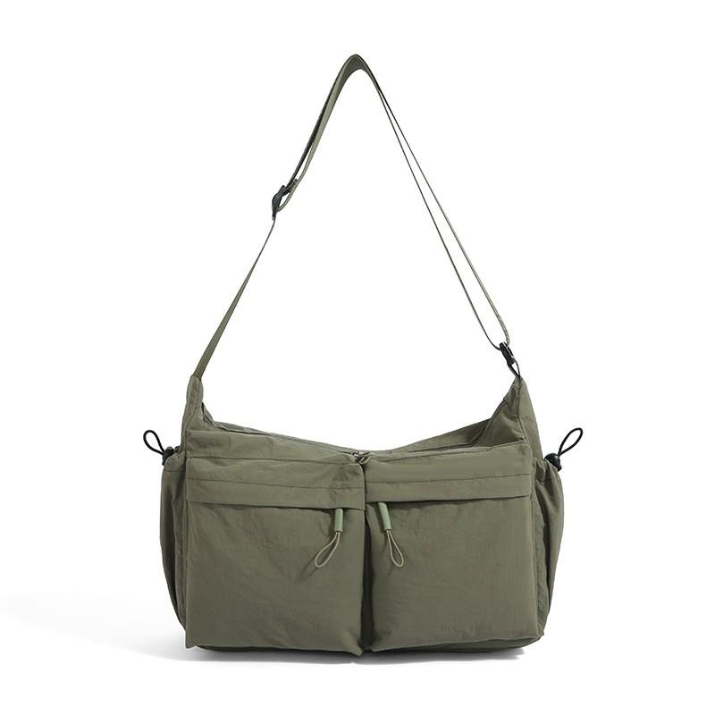 

Cloth Bag Korean New Simple Solid Color Shoulder Commuting Casual Outing Matching Women зелений