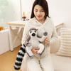 1Pc 25Cm Simulation Lemur Peluche Toy Furry Upturned Tailed Lemur Ring-Tailed Lemur Plushie Doll Stuffed Soft Toy Nice Gift