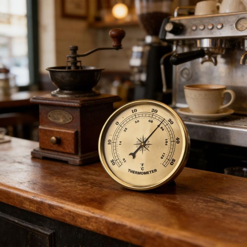 70mm Diameter Round Analog Dials Thermometers Large Number Display Temperature Gauge For Home And Office Decors